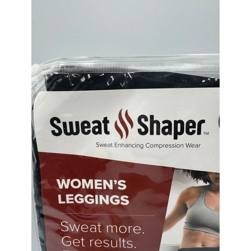 NWT‎ Novel Brands Sweat Shaper Leggings Women's XL Black Lightweight Comfortable